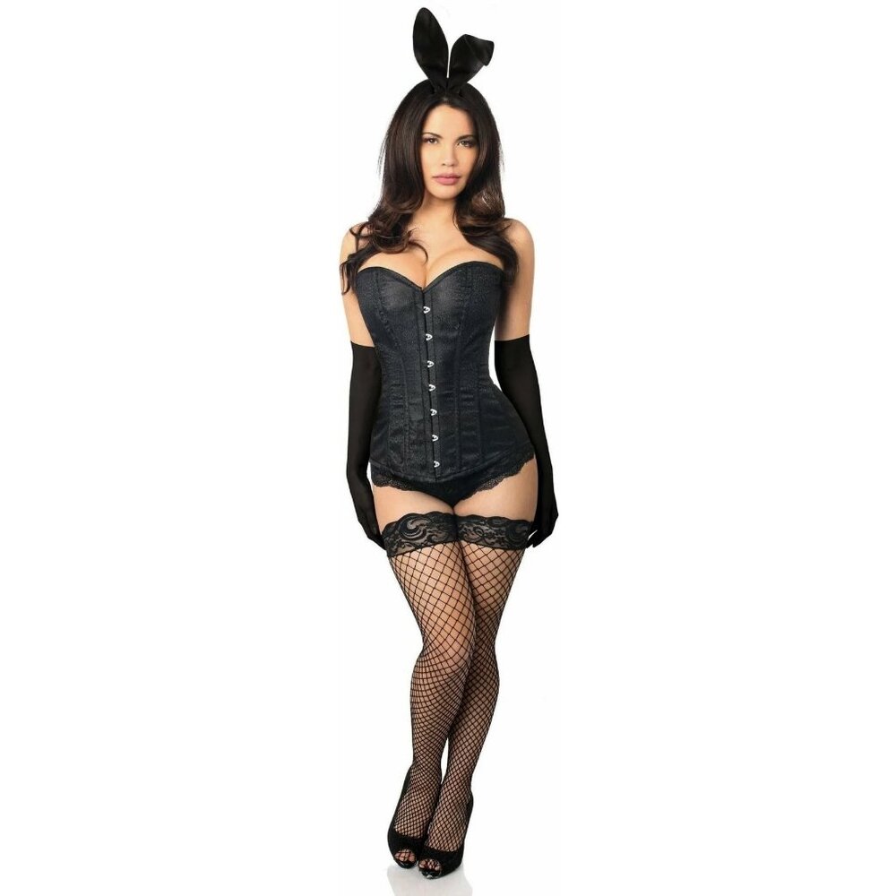 Lavish 4 PC Brocade Bunny Corset Costume NWT